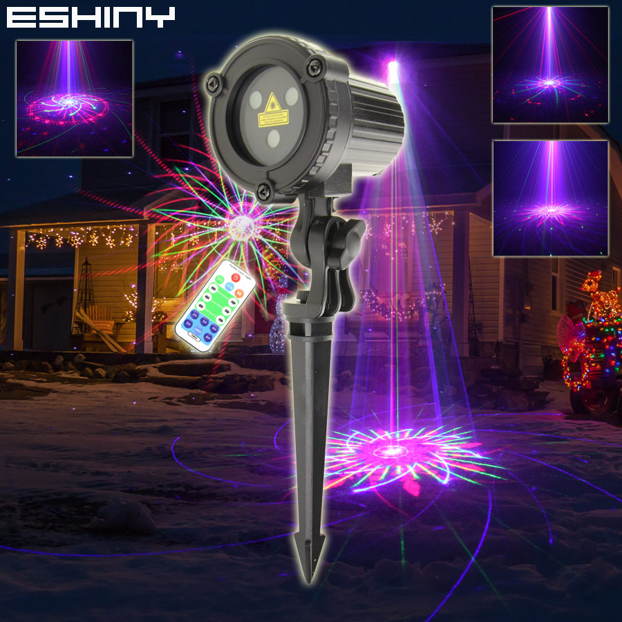Industrial Laser Projector - ESHINY RG/RGB Laser Garden Landscape Light