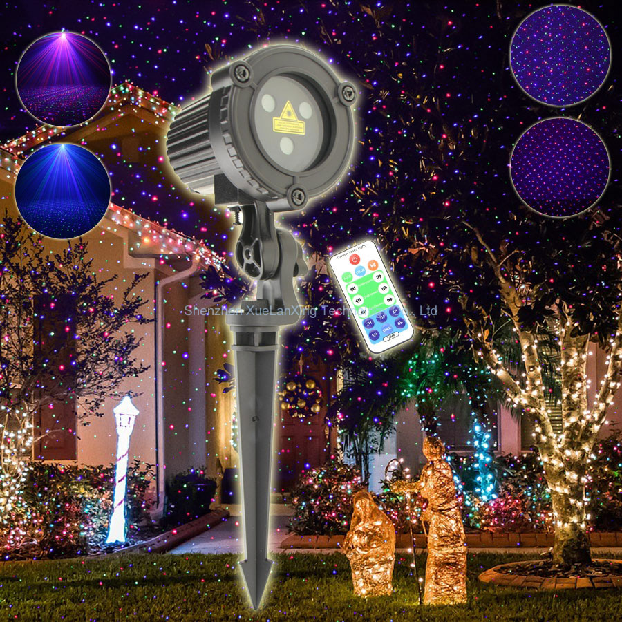 Industrial Laser Projector - ESHINY RG/RGB Laser Garden Light Moving