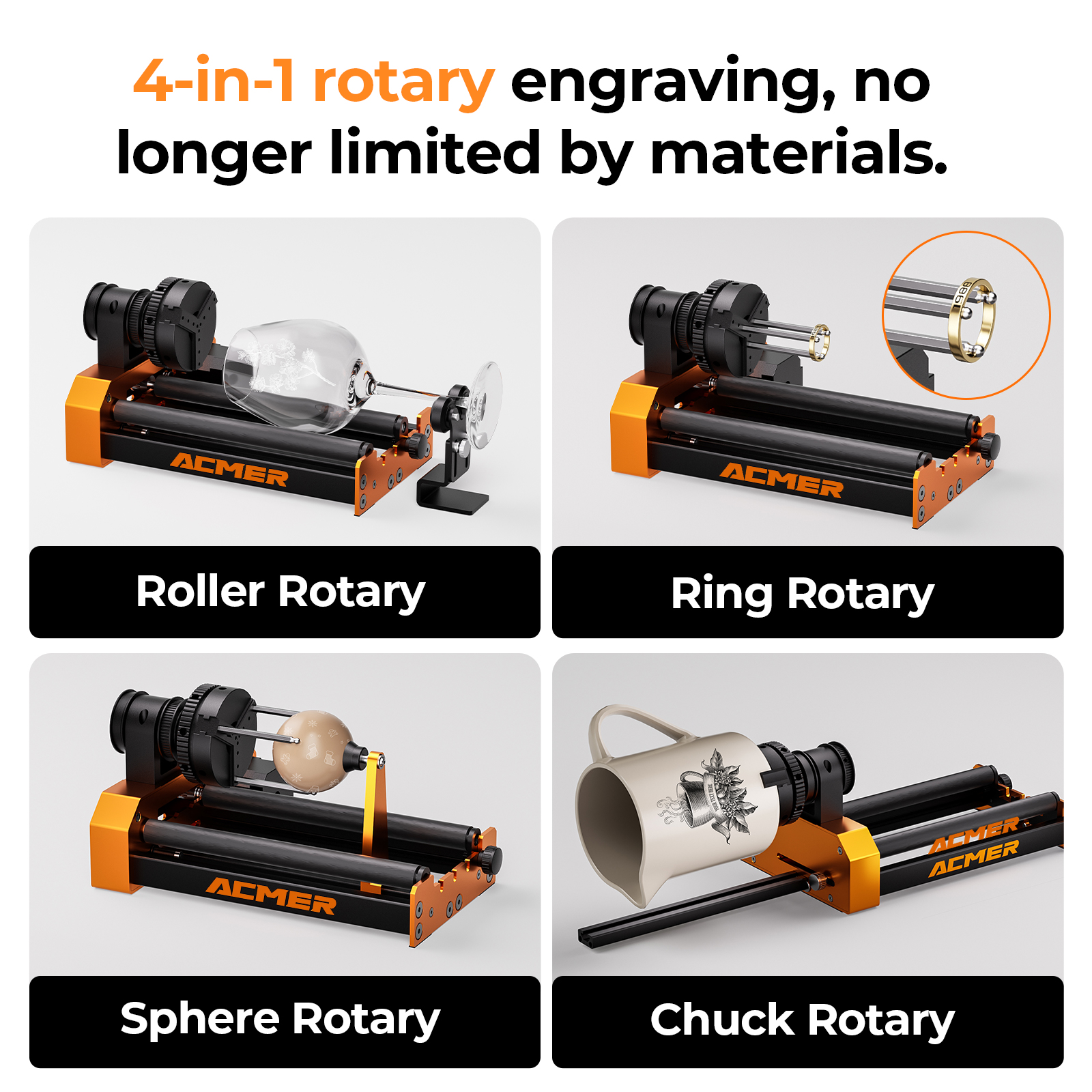 ACMER M4 Laser Engraver Rotary - Desktop Laser Engraver avaliação e preço