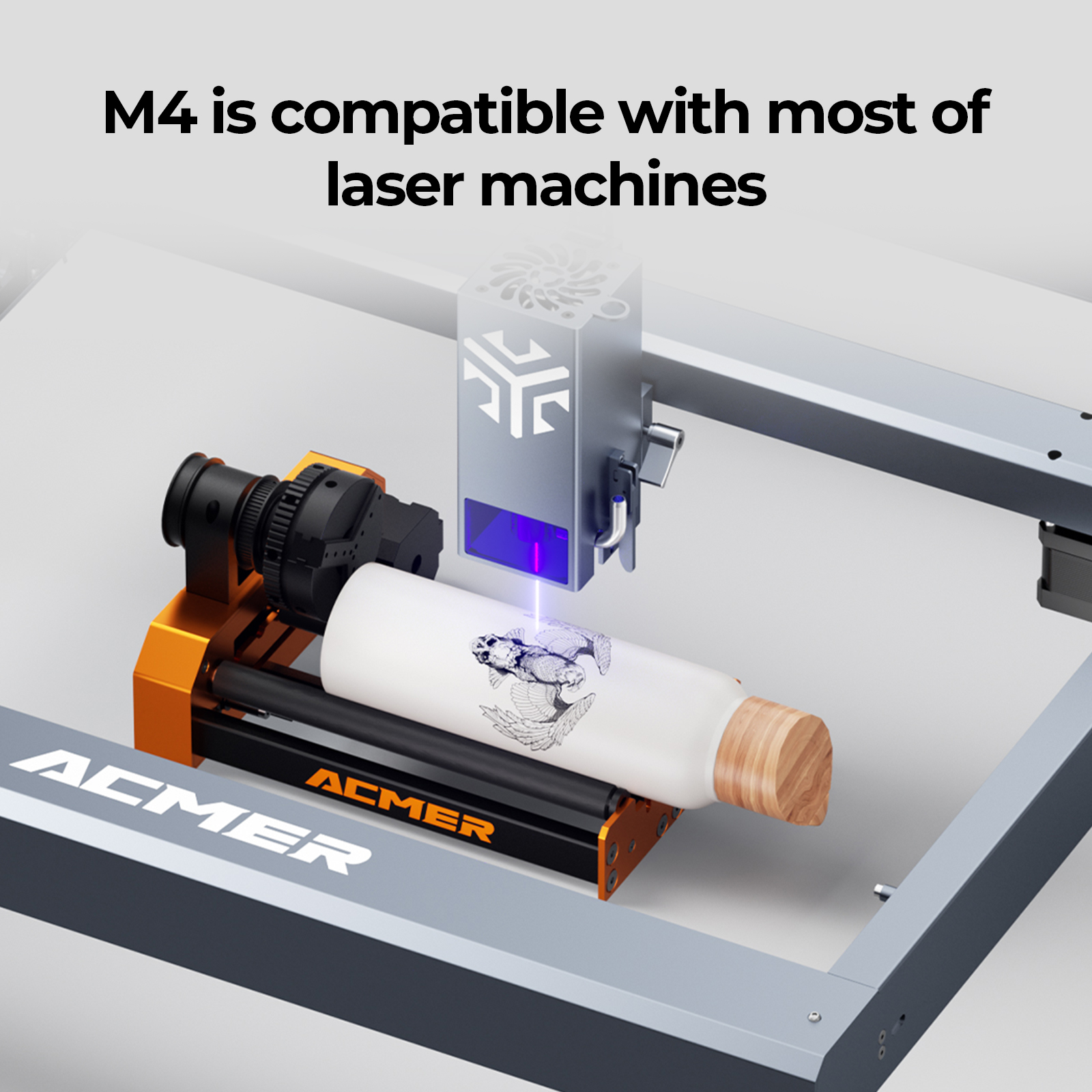 ACMER M4 Laser Engraver Rotary - Desktop Laser Engraver avaliação e preço
