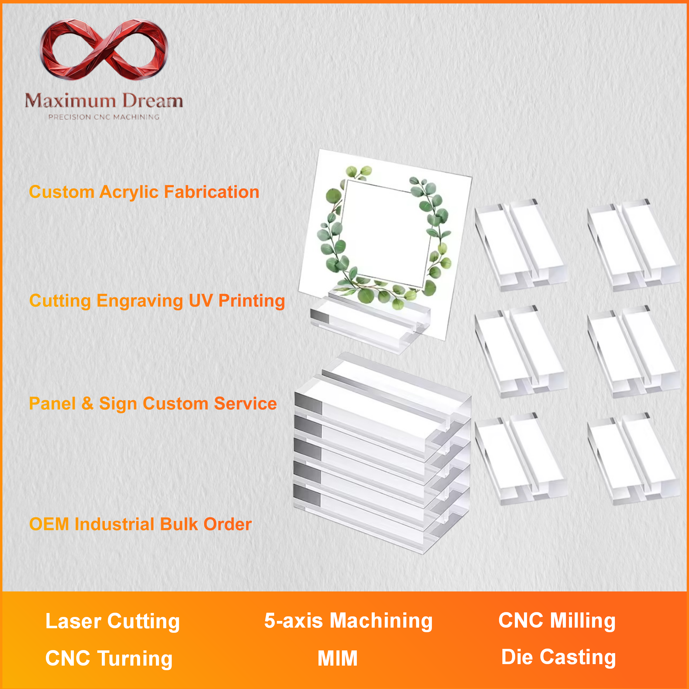 Custom Acrylic Fabrication Las - Industrial Laser Printing avaliação e preço