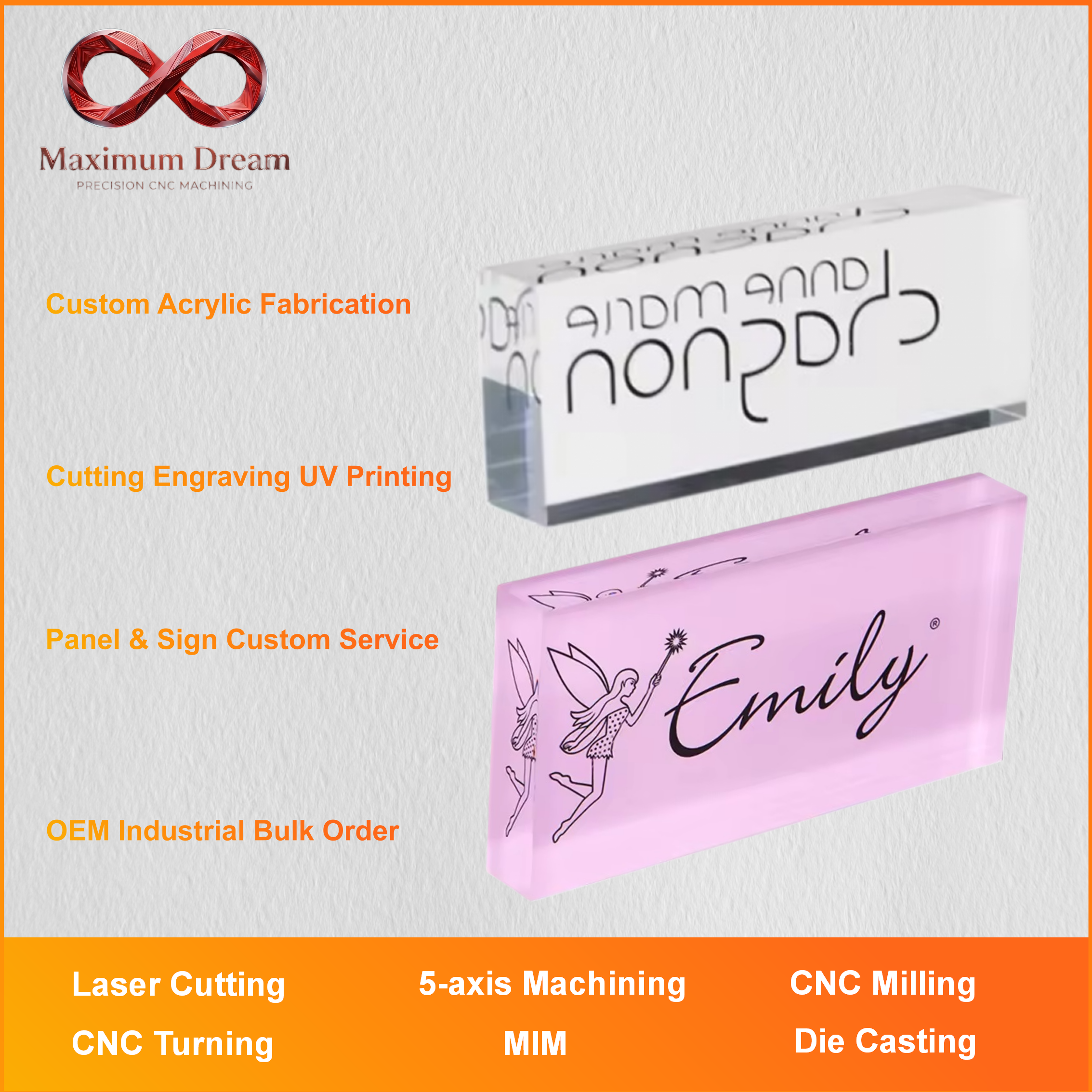 Custom Acrylic Fabrication Las - Industrial Laser Printing avaliação e preço