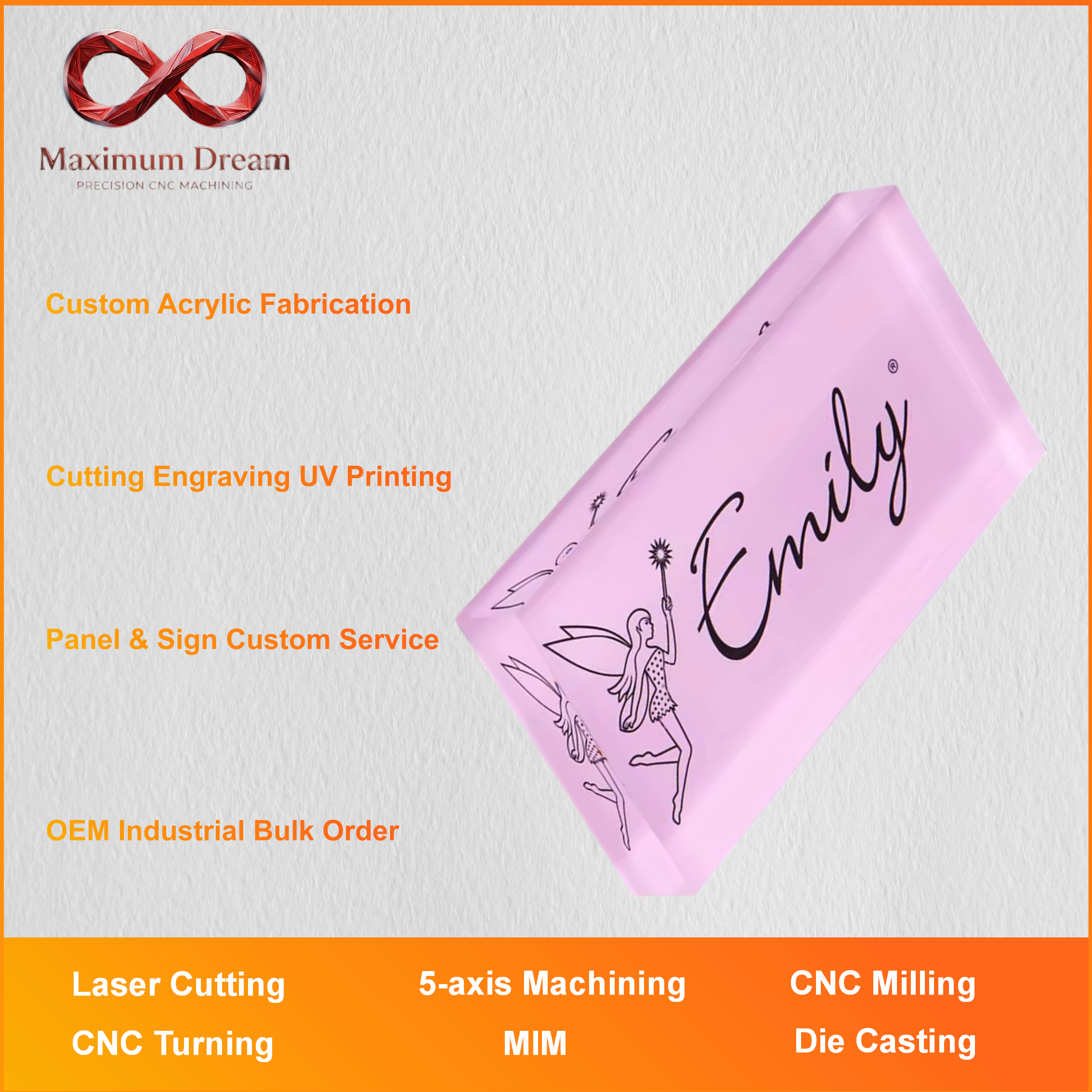 Custom Acrylic Fabrication Las - Industrial Laser Printing avaliação e preço