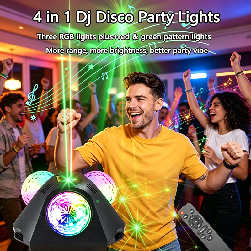 4 in 1 Powerful DJ Laser Strob - Industrial Laser Projector avaliação e preço