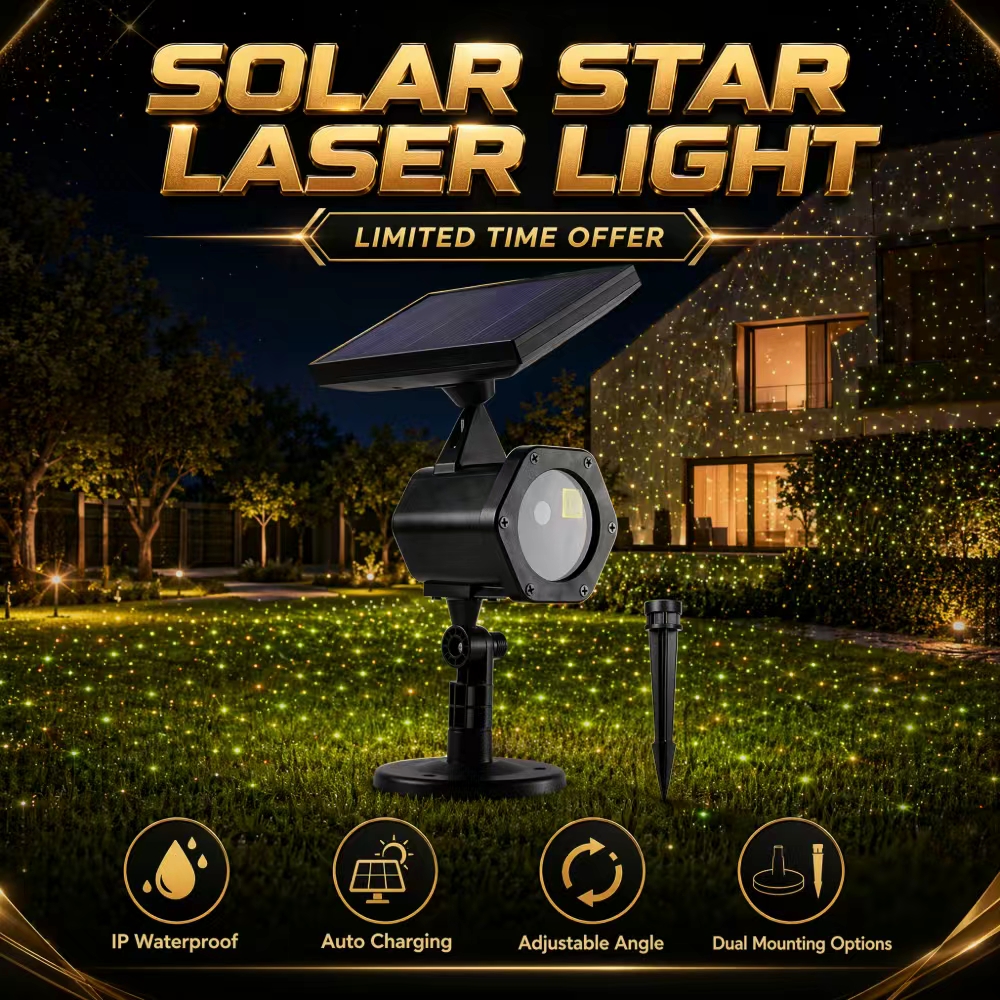 6W LED Solar Landscape Lightin - Industrial Laser Projector avaliação e preço