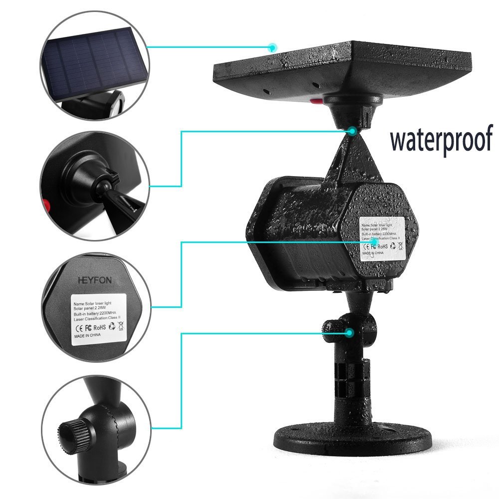 6W LED Solar Landscape Lightin - Industrial Laser Projector avaliação e preço
