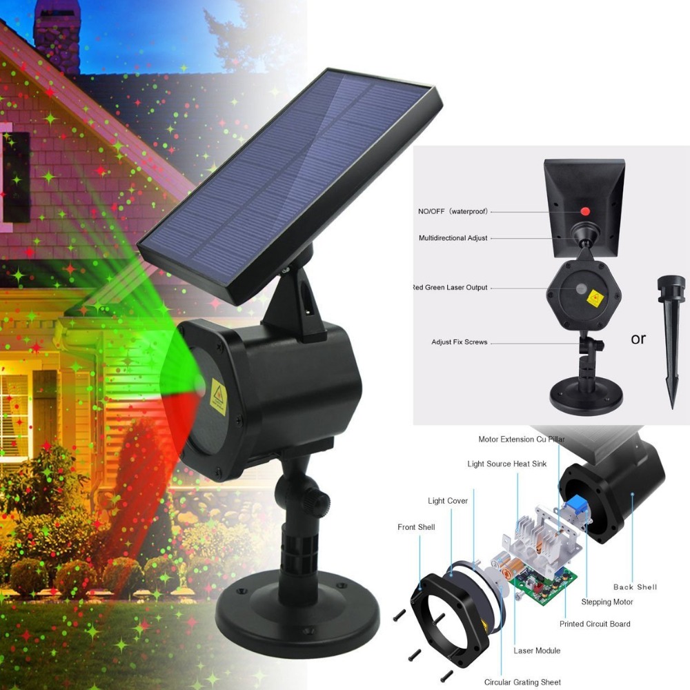 6W LED Solar Landscape Lightin - Industrial Laser Projector avaliação e preço