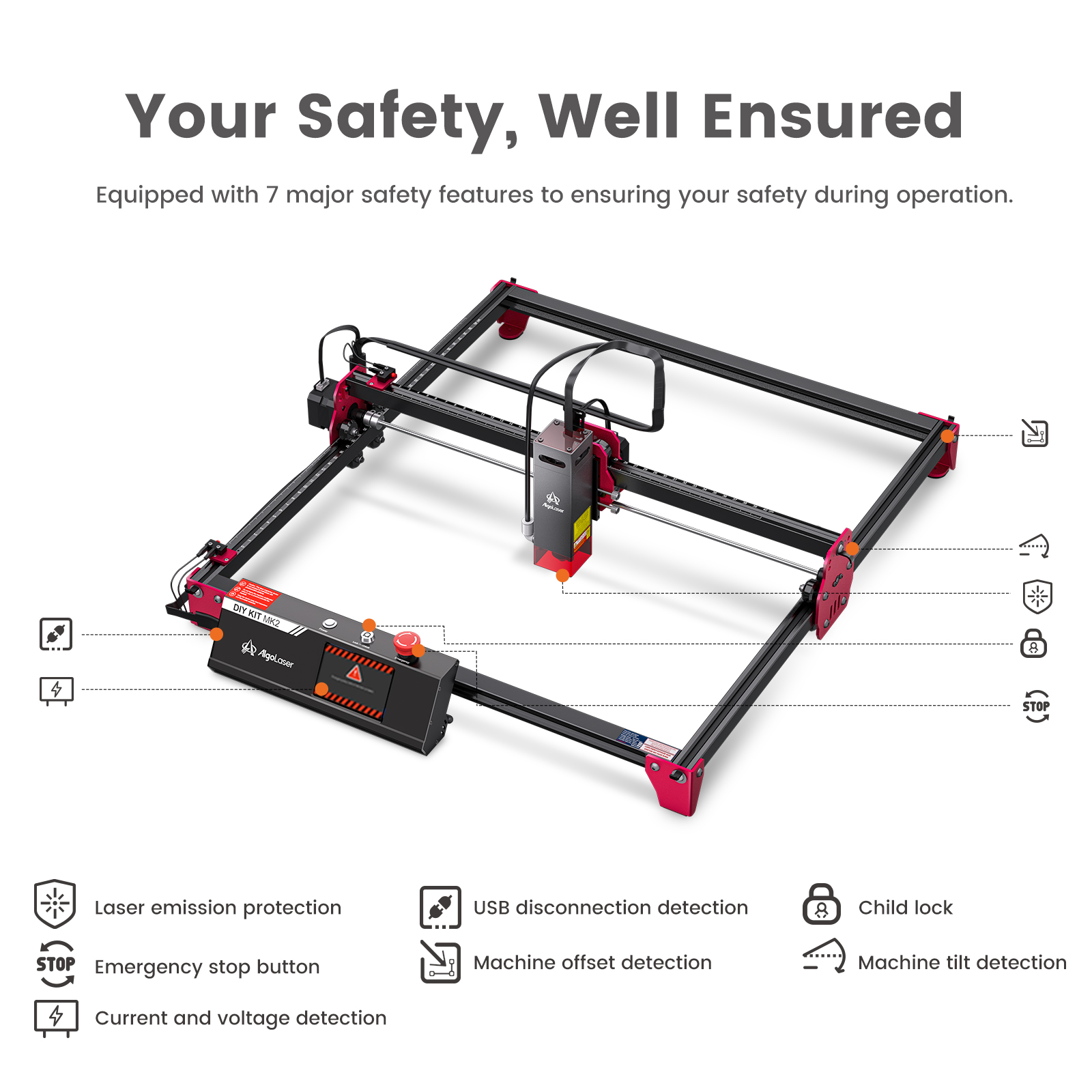 AlgoLaser Laser Engraving Mach - Desktop Laser Engraver avaliação e preço