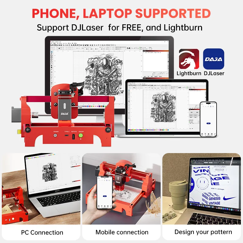 DAJA A7 Laser Engraver 5W Mini - Desktop Laser Engraver avaliação e preço