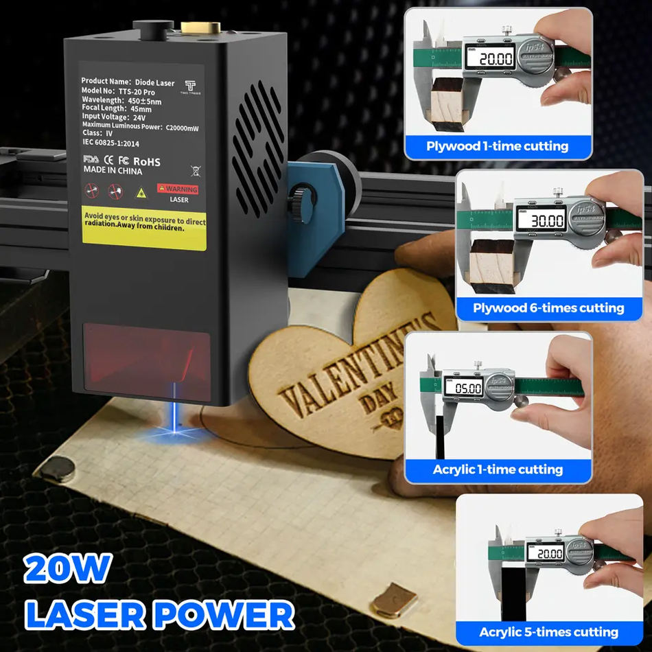 TWO TREES TTS pro 20W Desktop  - Industrial Grade Laser Engraver avaliação e preço