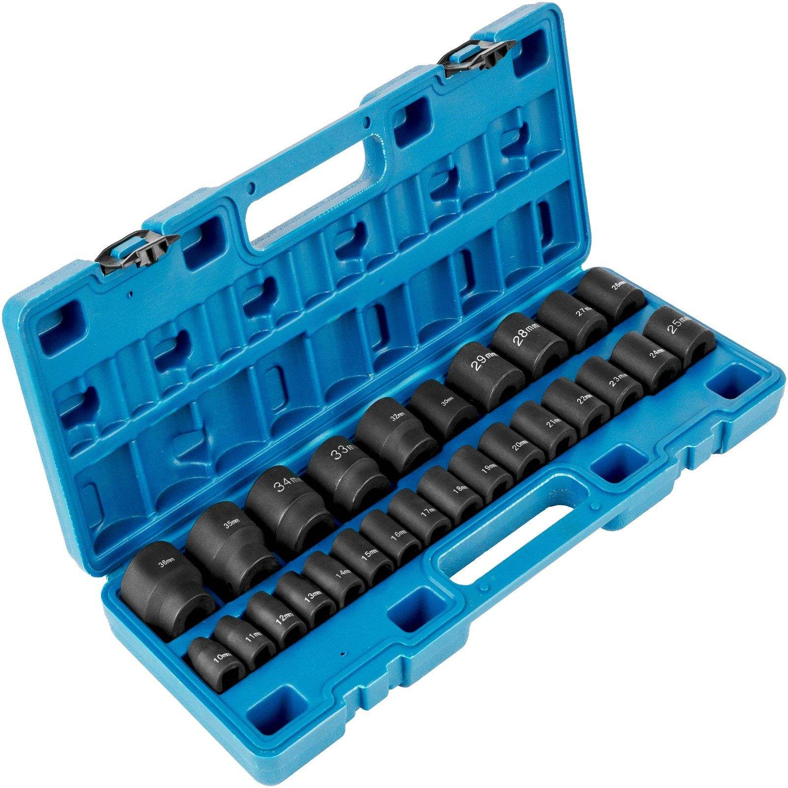 Metric Impact Socket Set, CR-V - Industrial Laser Etching avaliação e preço