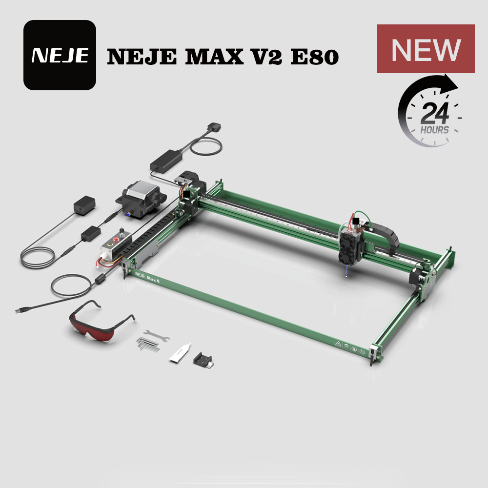 NEJE MAX V2 E80 80W 455nm Lase - Industrial Grade Laser Engraver avaliação e preço