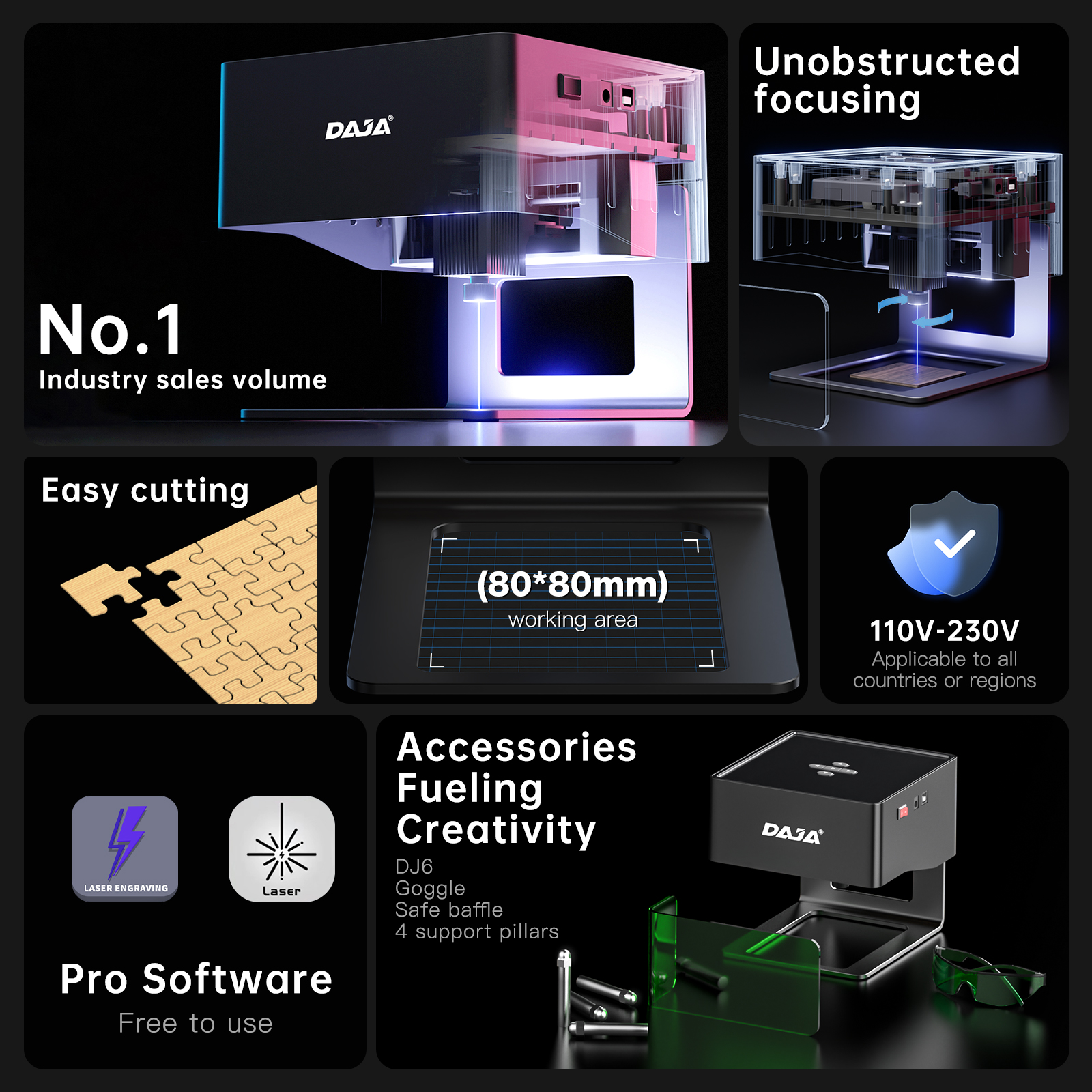 DAJA DJ6 Mini Portable Laser E - Desktop Laser Engraver avaliação e preço
