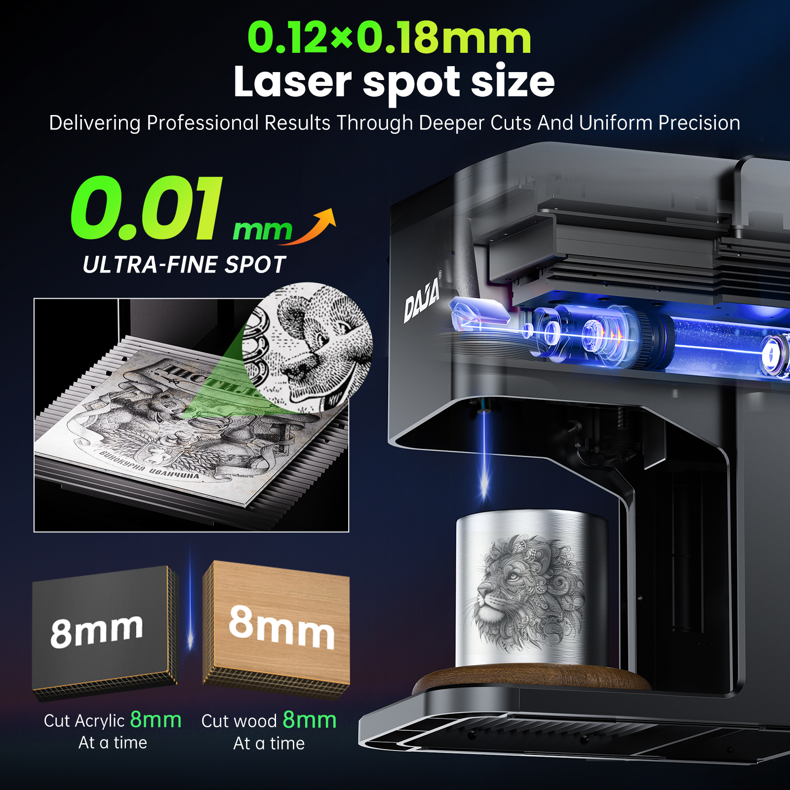 DAJA C1 Ultra Laser Engraver G - Desktop Laser Engraver avaliação e preço